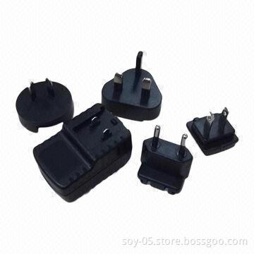 AC/DC Adapter, Interchangeable EU Plug, RoHS, REACH Marks